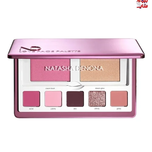 پلت سایه،رژ گونه و هایلایتر ناتاشا دنونا مدل love اصل اروپایی NATASHA' DENONA LOVE FACE PALETTE