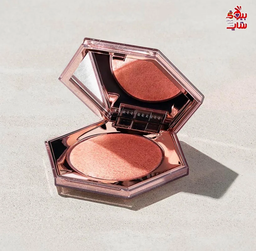 هایلایتر فنتی بیوتی مدل ROSE RAVE اصل اروپایی فولسایز  FENTY BEAUTY Diamond Bomb All-Over Diamond Veil- Rosé Rave