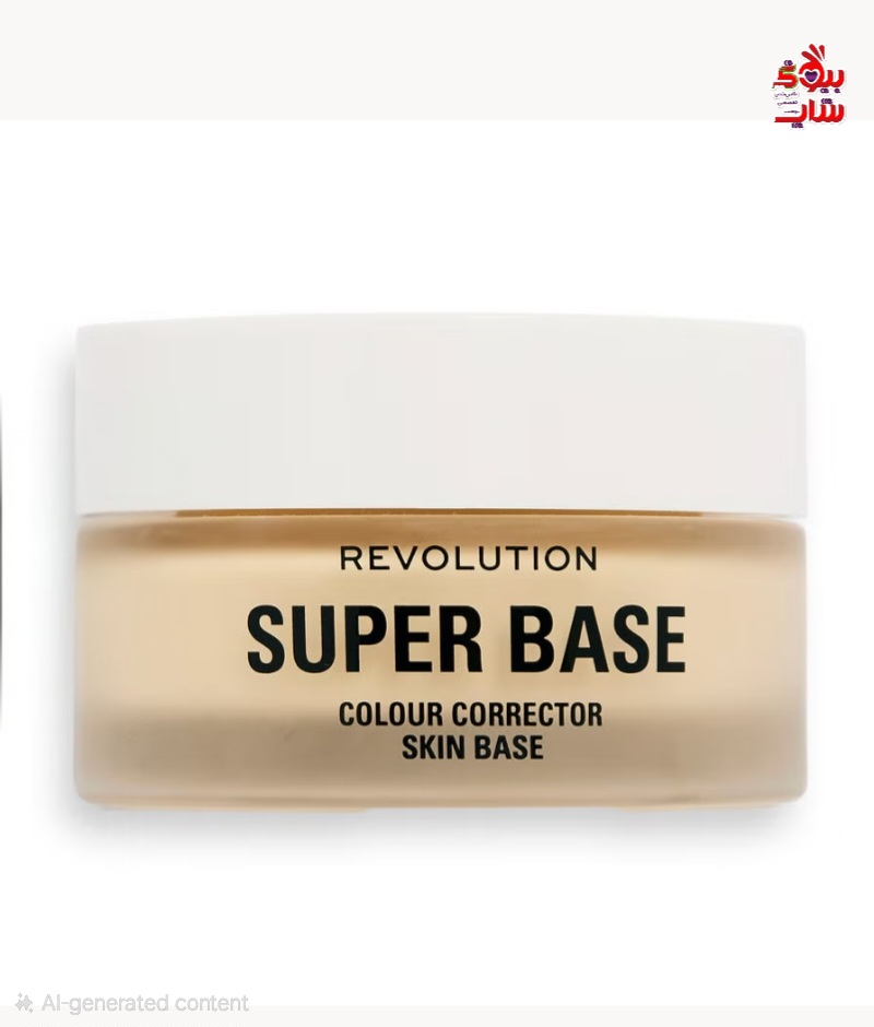REVOLUTION SUPER BASE yellow colour corrector with an olive undertone پرایمر و کالر کورکتور super base رولوشن اورجینال