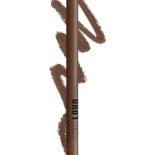 خط لب نیکس پروفشنال میکاپ رنگ REBEL KIND فولسایز اصل اروپاییNYX PROFESSIONAL MAKEUP Line Loud Lip Liner, Longwear and Pigmented Lip Pencil with Jojoba Oil & Vitamin E Rebel Kind (Chocolate Brown)