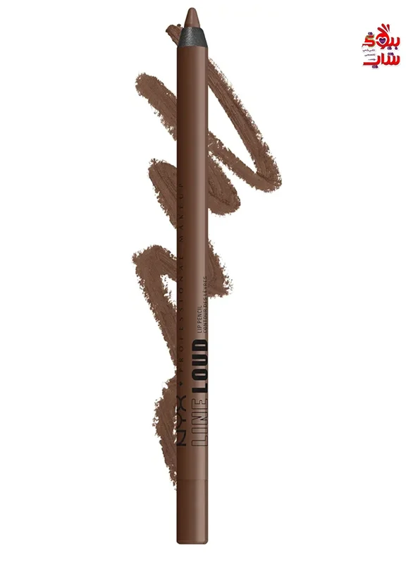 خط لب نیکس پروفشنال میکاپ رنگ REBEL KIND فولسایز اصل اروپاییNYX PROFESSIONAL MAKEUP Line Loud Lip Liner, Longwear and Pigmented Lip Pencil with Jojoba Oil & Vitamin E Rebel Kind (Chocolate Brown)