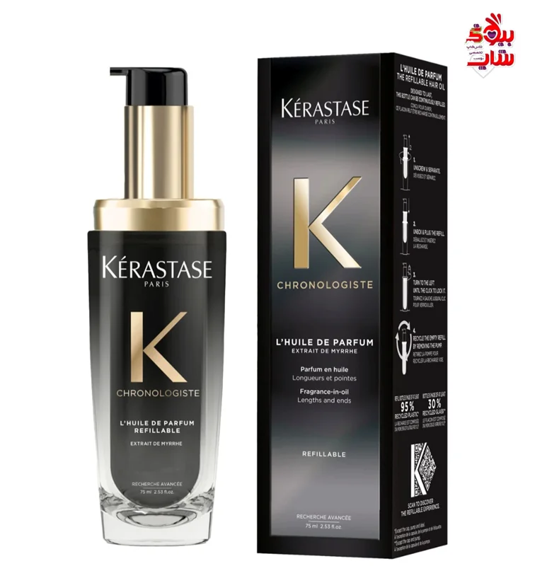 سرم مو کرونولوژیست خاویار کراستاس اصل اروپایی  فولسایز KÉRASTASE PARIS Chronologiste L'huile De Parfum   Navulbare olie - voedende haarparfum - voor alle haartypes