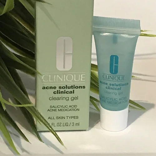 ژل درمان اورژانسی جوش کلینیک اصل اروپایی CLINIQUE acne solution clinical cleaning gel salicylic acid acne medication  all skin types 3ML