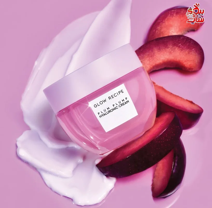 کرم هیالورونیک اسید حجم دهنده پوست گلو رسپی اصل اروپایی حجم ۵۰میل GLOW RECIPE PLUMP PLUMP HYALURONIC CREAM DEWY MOISTURISE+PLUMP