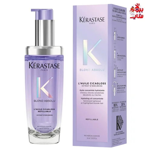سرم موی بلوند کراستاس فولسایز  اصل اروپاییKÉRASTASE PARIS Blond Absolu L'huile Cicagloss Herstellende haarolie - voor ontkleurd en blond haar