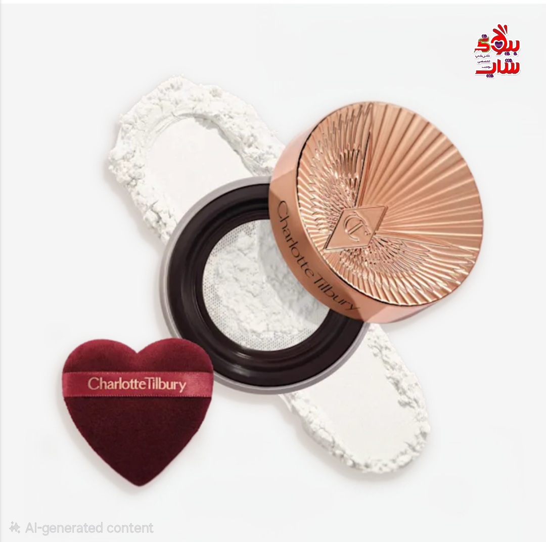 CHARLOTTE TILBURY AIRBRUSH FLAWLESS BLUR LOOSE POWDER BLUR FILTER TRANSLUCENTپودر فشرده محو بی‌نقص ایربراش شارلوت تیلبری پودر محو فیلتردار رنگ ترنسلوسنت شفاف فولسایز جدید اورجینال