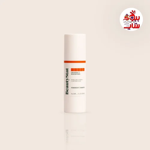 سرم ویتامین سی ضد لک،فرم دهنده و ضدچروک BeautyStat اورجینال Universal C Skin Refiner Our Chem-C Technology blends triple-patented Vitamin C and peptides to be firm and smooth, while 20% pure L-Ascorbic acid fades dark spots