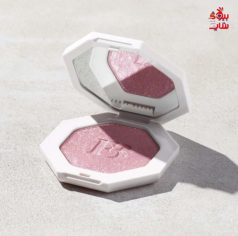 هایلایتر کرمی_پودری شاین دار فنتی بیوتی اصل اروپایی دلوکس Weightless, show-stopping, creamy powder highlighter for a buildable glow that lasts  Wattabrat FENTY BEAUTY Killawatt Freestyle Highlighter Wattabrat