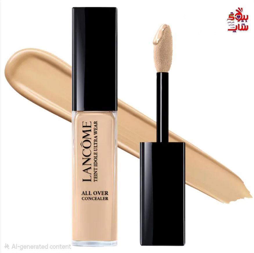 LANCOMR TEINT IDOLE ULTRA WEAR ALL OVER CONCEALER Color: 90 IVOIRE N- Fair with Peachy Undertones کانسیلر لانکوم آیدل ۲۴ساعته و آبرسان با پوشانندگی بالا رنگ ۰۹۰ اورجینال