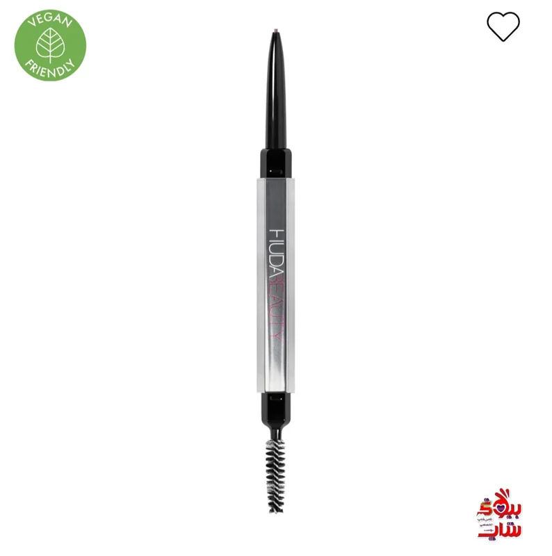 مداد ابرو نوک تیز هدی بیوتی رنگ ریچ براون اصل اروپایی فولسایز HUDA BEAUTY BOMBBROWS Microshade Brow Pencil   For Rich brown hair with warm undertones
