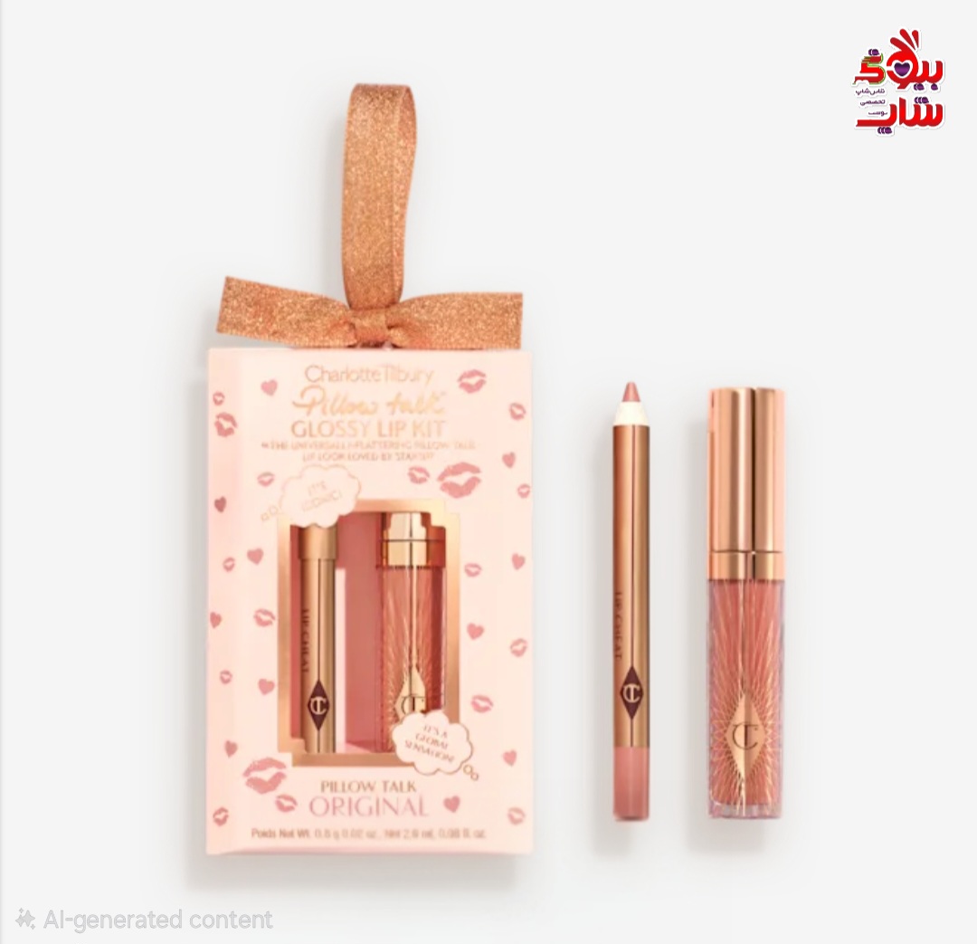 پک لیپگلاس و خط لب شارلوت تیلبری رنگ پیلوتاک اورجینال CHARLOTTE TILBURY PILLOW TALK GLOSSY LIP PILLOW TALK ORIGINAL