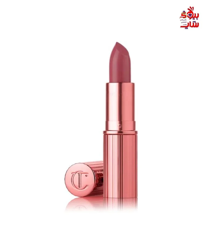 رژ لب براق شارلوت تیلبری رنگ 90s Pink اصل اروپایی فولسایز CHARLOTTE TILBURY K.I.S.S.I.N.G 90'S PINK   A dreamy 90s-inspired warm rose pink lipstick in my moisturising formula with a soft satin shine finish, encased in a pink tube