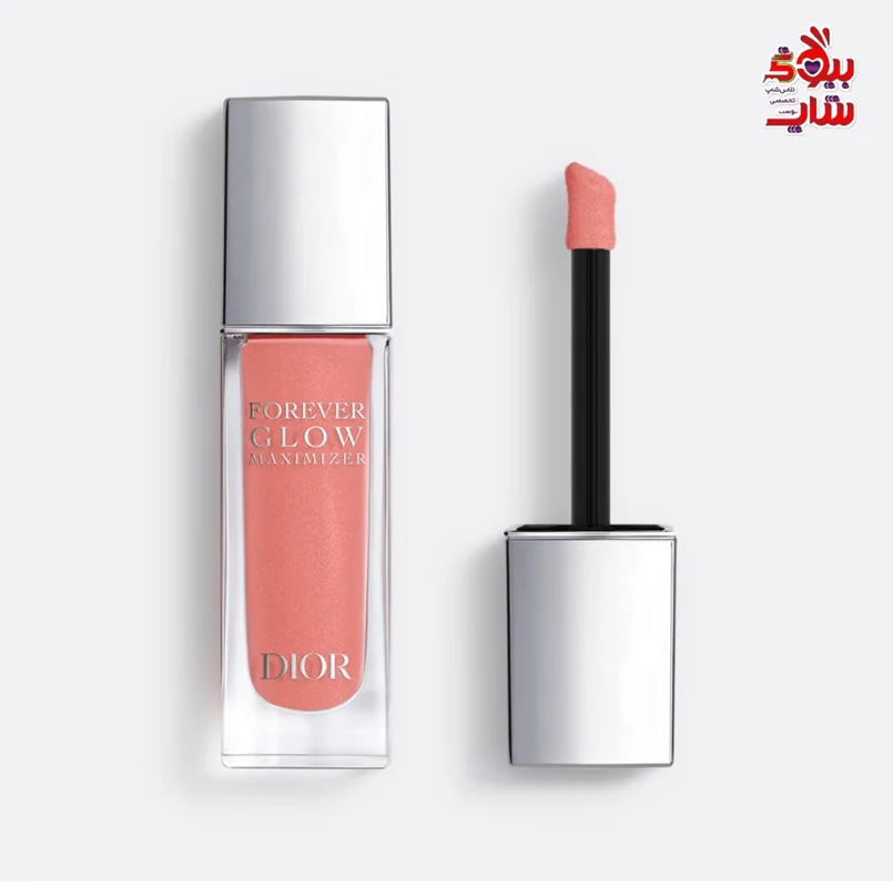 هايلايتر مایع دیور فور اور گلو اصل اروپايي فولسایزDIOR FOREVER GLOW MAXIMIZER Liquid Highlighter - Long Wear S: Intense Luminous Glow r Multi-Use ROSY