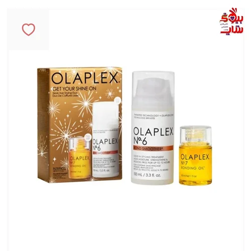 کیت اولاپلکس هالیدی 2024 اصل اروپایی   OLAPLEX  GET YOUR SHINE ON No. 6 Bond Smoother 100 ml,30ml No. 7 Bonding Oil