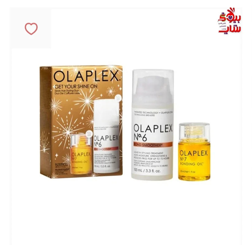 کیت اولاپلکس هالیدی 2024 اصل اروپایی   OLAPLEX  GET YOUR SHINE ON No. 6 Bond Smoother 100 ml,30ml No. 7 Bonding Oil