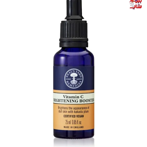 سرم ویتامين سی  و اسید هیالورونیک روشن کننده و پلامپ پوست صورتNeal's Yard Remedies اورجینال 25ml Remedies Visit the Store Neal's Yard Vitamin C Brightening Booster for Face with Kakadu Plum Hyaluronic Acid, Illuminates & Helps Even Skin Tone