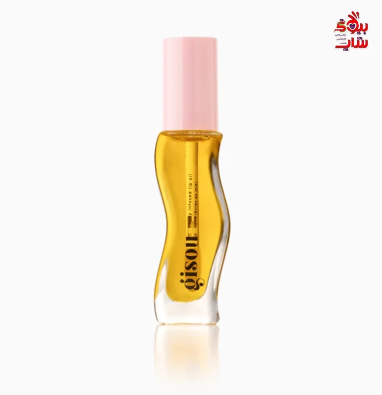 روغن لب گیسو رنگ Golden Gold با طعم عسل فولسایز  اصل  اروپایی  Gisou Honey Infused Lip Oil   Honey Gold