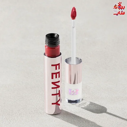 رژ لب مایع فنتی بیوتی مدل fenty icon velvet اصل اروپایی فولسایز FENTY  BEAUTY ICON VELVET LIQUID LIPSTICK H.B.I.C. DEEP GARNET RED