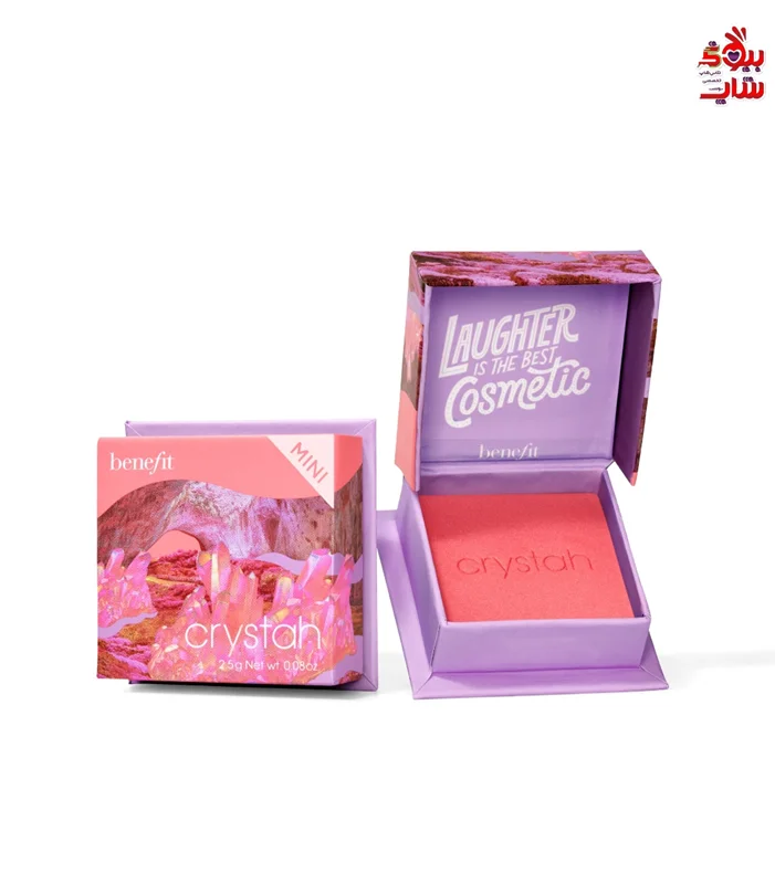 رژ گونه بنفیت رنگ crystah سایز مینی اصل اروپایی BENEFIT CrystahTravel Size Mini Strawberry pink blush