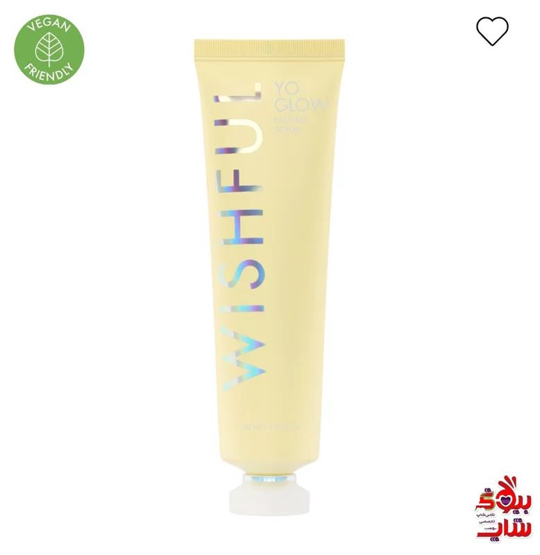 اسکراب ويشفول هدی بیوتی 100گرمی اصل اروپایی WISHFUL HUDA BEAUTY YO Glow AHA & BHA Facial Enzyme Scrub