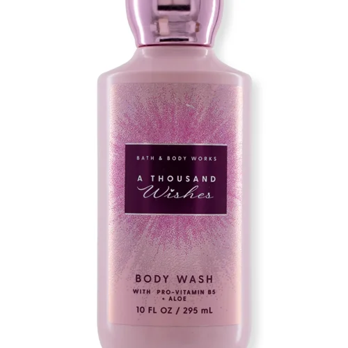 شوینده بدن bath&Bodyسرشار از ویتامین و آلوئه ورا تغذیه کننده و مرطوبکننده بدن اورجینال bath&Body Works DUSCHGEL/BODY WASH-A THOUSAND WISHES-295ML