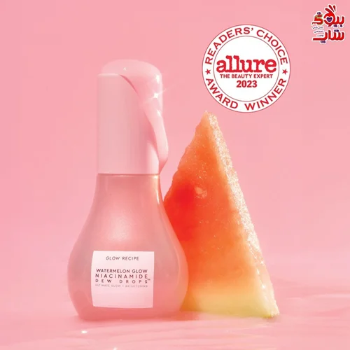 سرم نیاسینامید و هنداونه گلو رسپی 15میل اصل اروپایی GLOW  RECIPE  Watermelon Glow Niacinamide Dew Drops