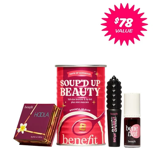 ست بنفیت کازمتیک اصل اروپایی BENEFIT COSMETICS Soup'd Up Beauty Holiday Set