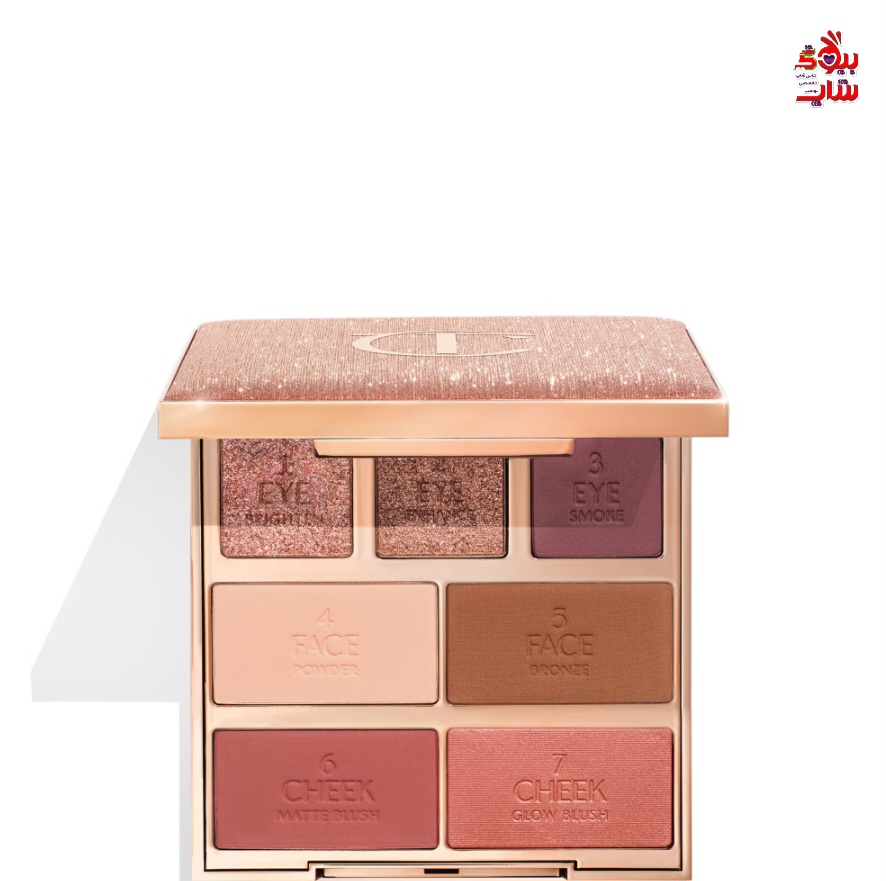 پالت صورت و چشم هالیوود شارلوت تیلبری  مدل جدید رنگ Dreamy, Bronzed Beauty اورجینال  CHARLOTTE TILBURY Hollywood Instant Look In A Palette Dreamy, Bronzed Beauty