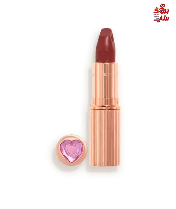 رژ لب جدید شارلوت تیلبری رنگ love talk فولسایز اصل اروپایی CHARLOTTE TILBURY PILLOW TALK LOVE EFFECT LIPSTICK MATTE REVOLUTION - LOVE TALK   Limited-edition strawberry-red Pillow Talk lipstick with a hydrating matte finish