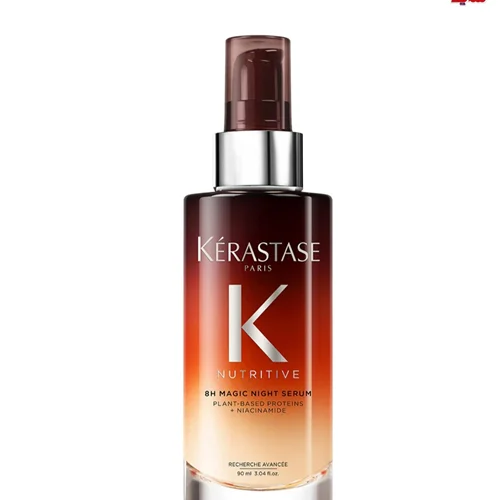 سرم تغذیه کننده موی کراستاس مدل Nutritive فولسایز اصل اروپایی Kérastase Nutritive 8- Stunden Magic Night- Serum fir Trockenes Haar 90 ml   Ein feuchtigkeitsspendendes Serum für trockenes Haar, das über Nacht wirkt