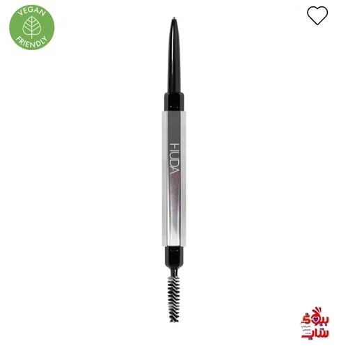 مداد ابرو نوک تیز هدی بیوتی رنگ مدیوم براون اصل اروپایی فولسایز HUDA BEAUTY BOMBBROWS Microshade Brow Pencil   For medium brown hair with warm undertones