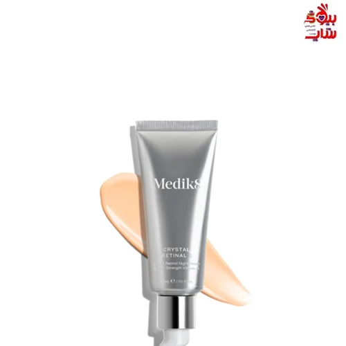 سرم شب کریستال رتینال 6 ضد چروک و سفت کننده صورت مدیک 8 فولسایز اصل اروپایی Medik8 Crystal Retinal 6   A gentle 0.01% retinaldehyde serum that encourages visible elasticity, firmness and radiance.